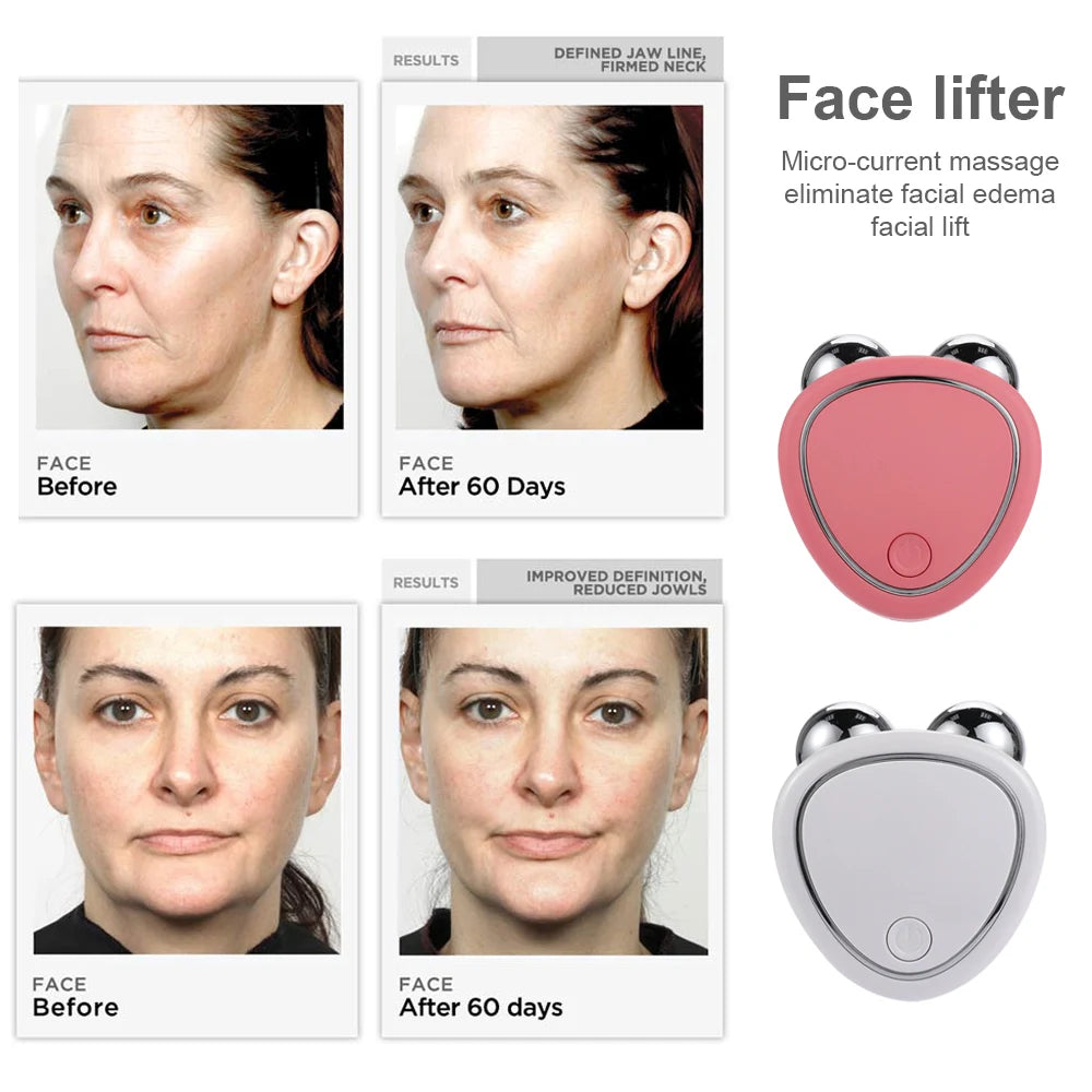 Face Lifting Microcurrent Facial Roller Massager Skin